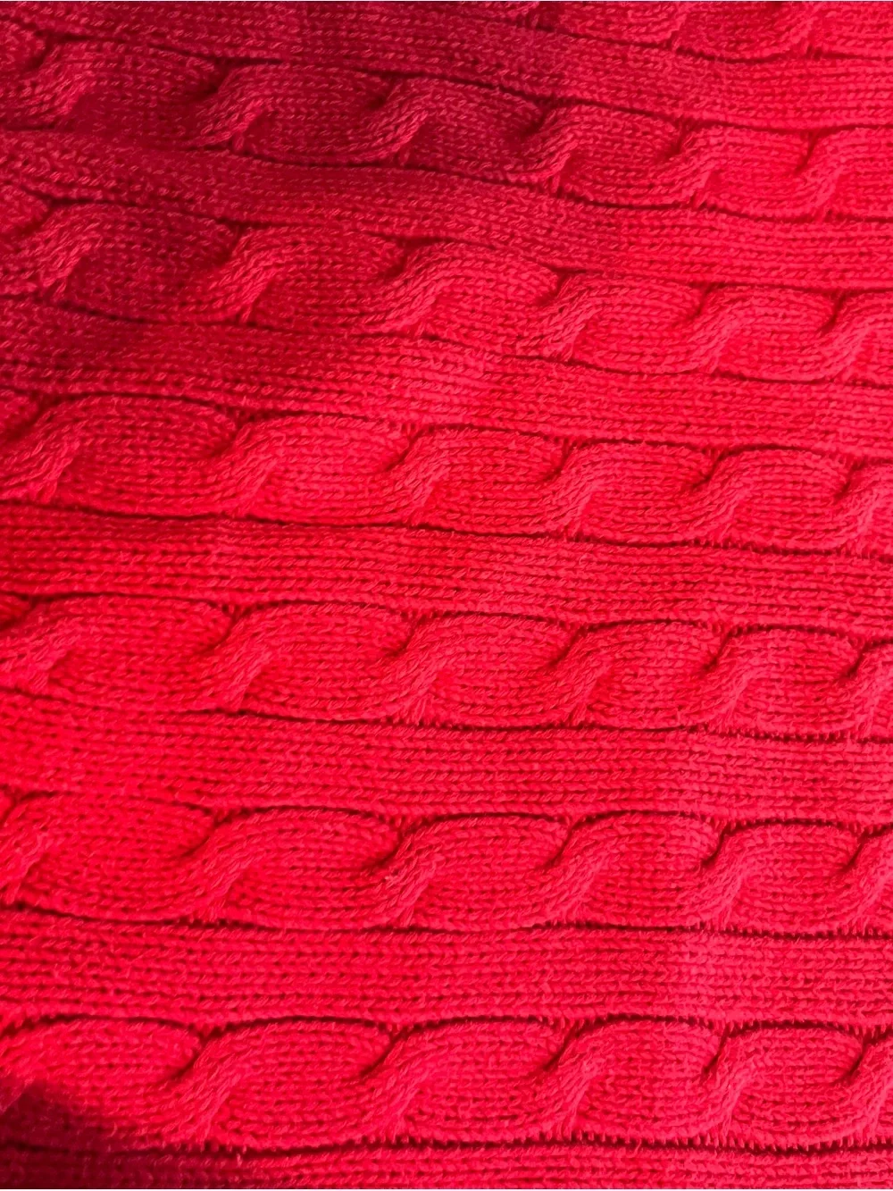 Ralph Lauren Kids Classic Cable Knit Red Sweater